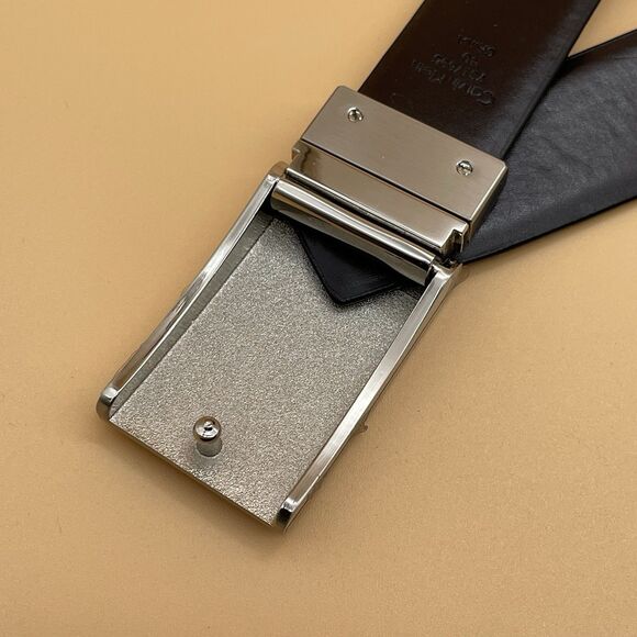 Calvin Klein CK Reversible Dress Belt Men's 40-42 Black & Brown - Picture 13 of 14